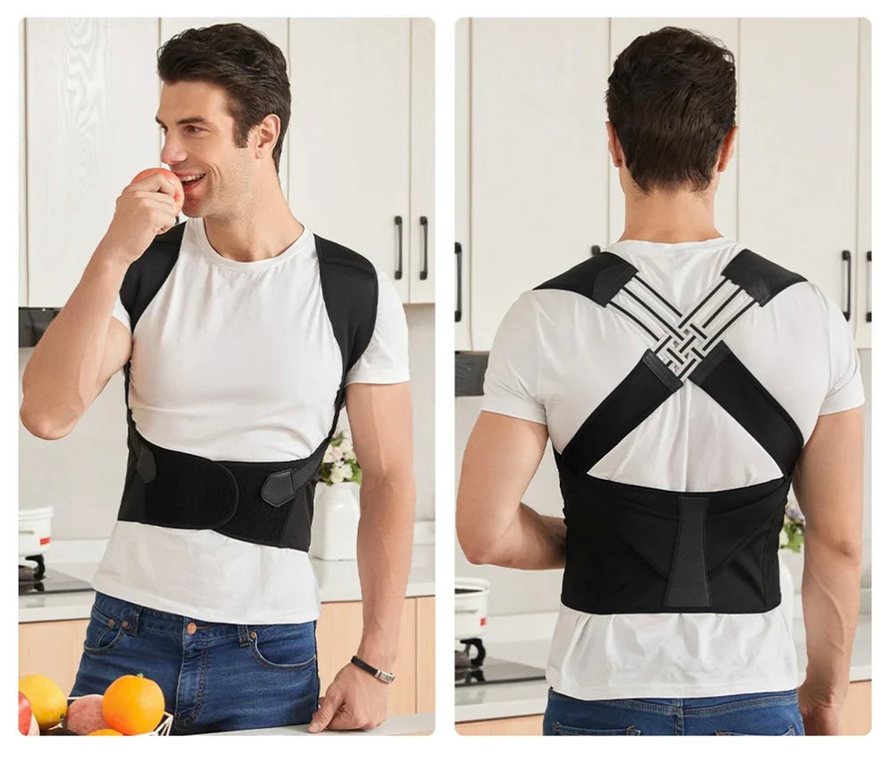 Corrector Postural Lumbar Soporte Para Corregir Postura Transpirable Alivio del Dolor de Espalda y Cervicales