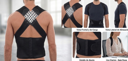 Corrector Postural Lumbar Soporte Para Corregir Postura Transpirable Alivio del Dolor de Espalda y Cervicales